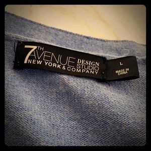 Blue mid sleeve cardigan